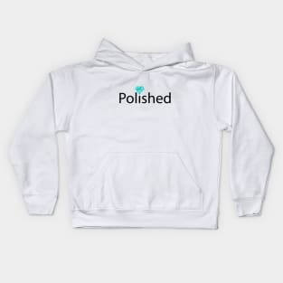 Polished artistic typography design Kids Hoodie